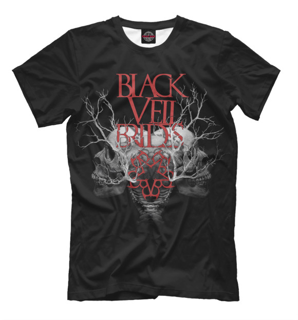Мужская футболка с изображением Black Veil Brides цвета Черный