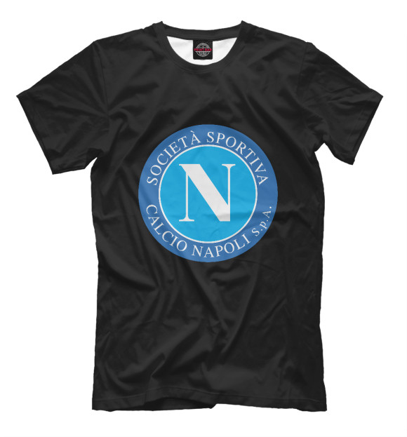 Мужская футболка с изображением Napoli цвета Белый