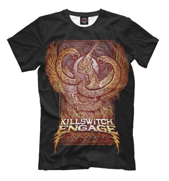 Мужская футболка с изображением Killswitch Engage цвета Черный