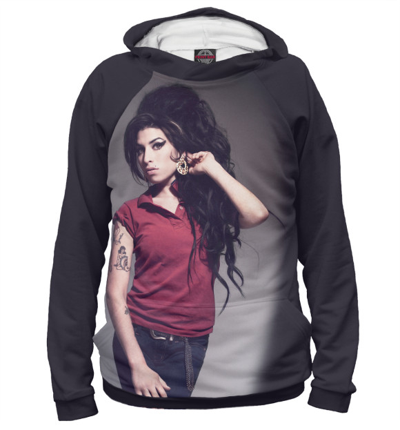 Женское худи с изображением Amy Winehouse цвета Белый