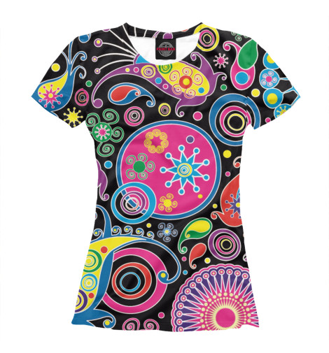 

Футболки Print Bar, Белый, Психоделический МикроКосмос