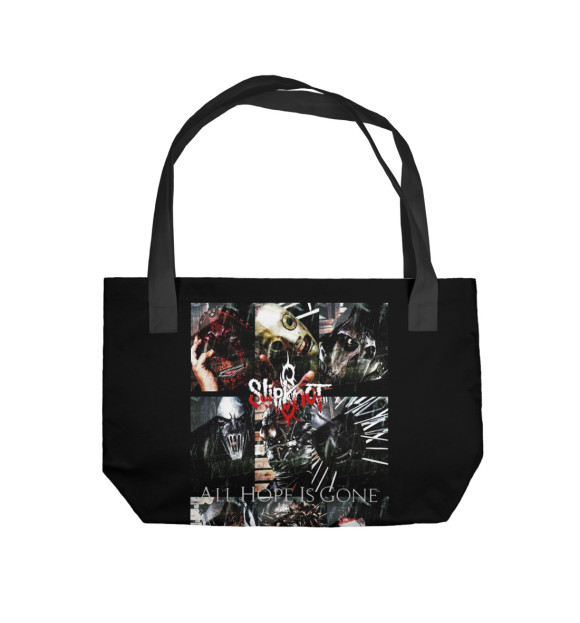 Пляжная сумка с изображением Slipknot Band цвета 