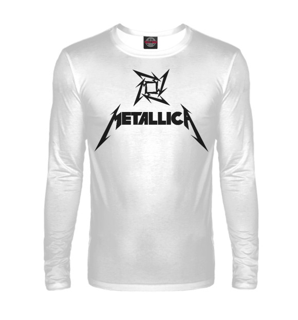 Мужской лонгслив с изображением Metallica цвета Белый
