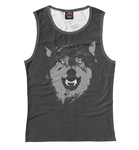 

Майки Print Bar, Белый, Волчий оскал