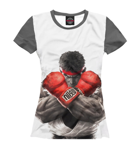 Футболка для девочек с изображением Fight цвета Белый