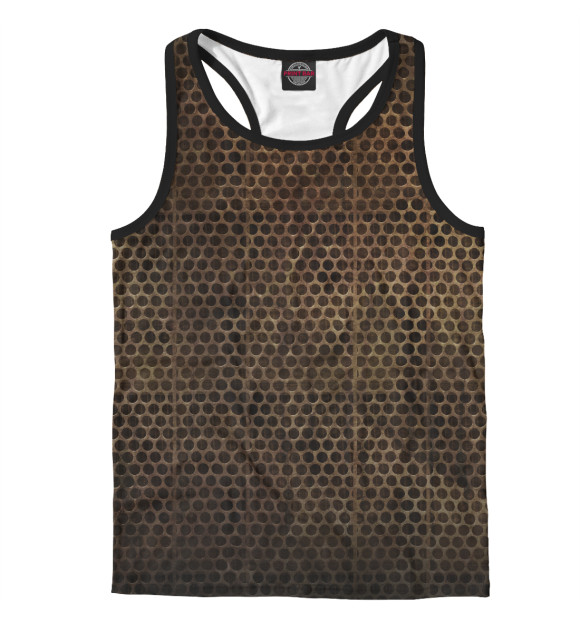 Мужская майка-борцовка с изображением Сетка цвета Белый