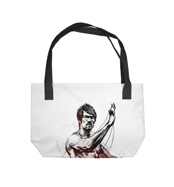 Пляжная сумка с изображением Bruce Lee цвета 