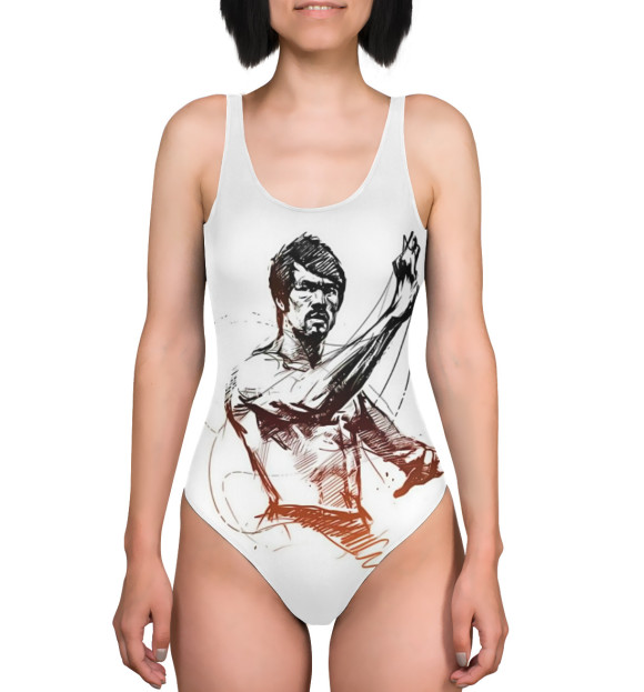 Купальник-боди с изображением Bruce Lee цвета 