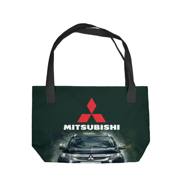 Пляжная сумка с изображением Mitsubishi цвета 