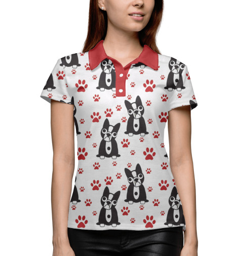 

Поло Print Bar, Белый, Бостон