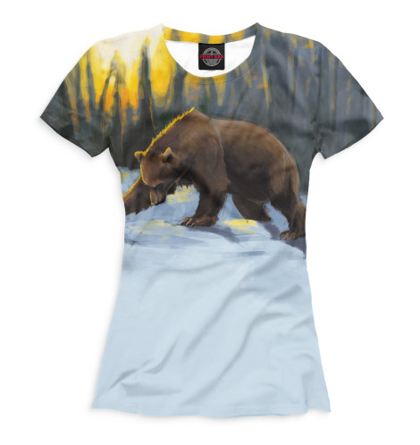 

Футболки Print Bar, Белый, Медведь