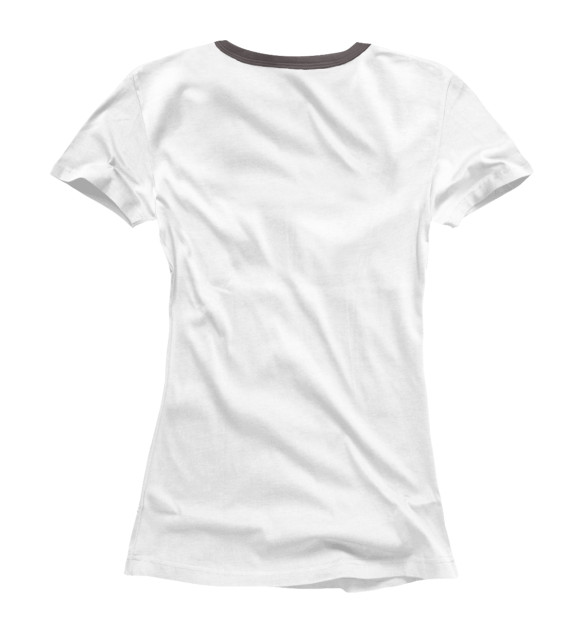 Женская футболка с изображением Робот цвета Белый