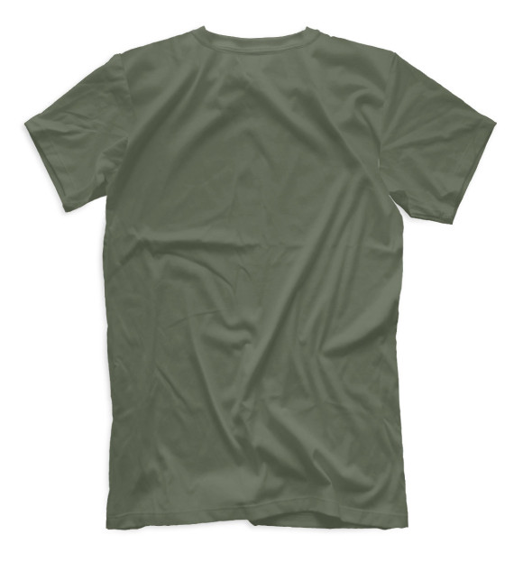 Мужская футболка с изображением Зеленый слоник цвета Белый
