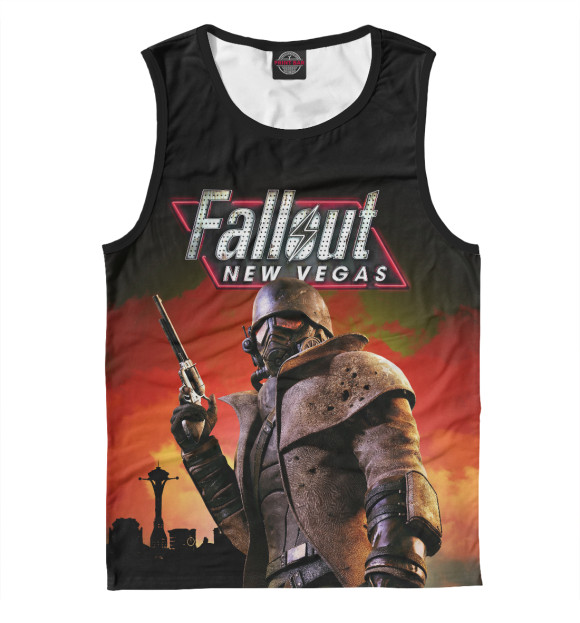 Майка для мальчика с изображением Fallout New Vegas цвета Белый