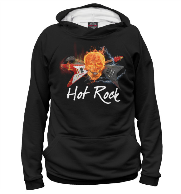 Женское худи с изображением Fire rock цвета Белый