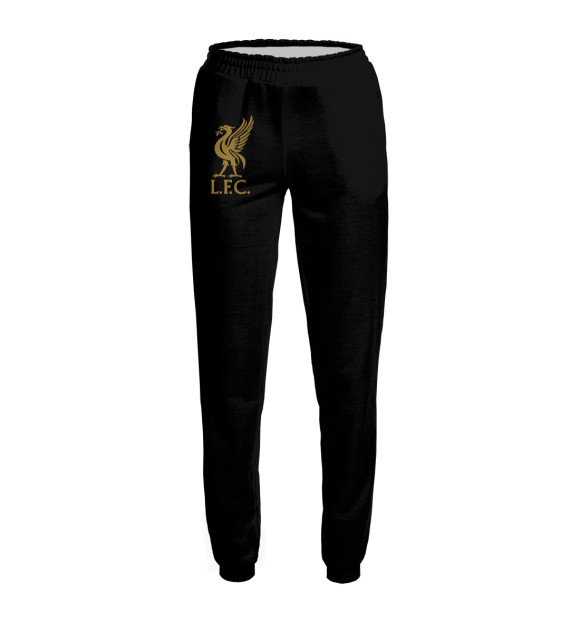 Женские спортивные штаны с изображением Liverpool gold цвета Белый