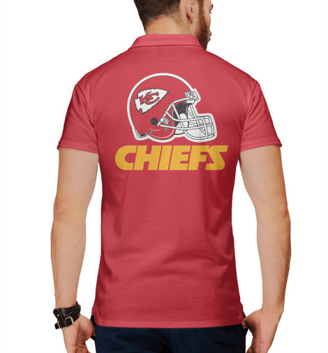 

Поло Print Bar, Белый, Kansas city chiefs