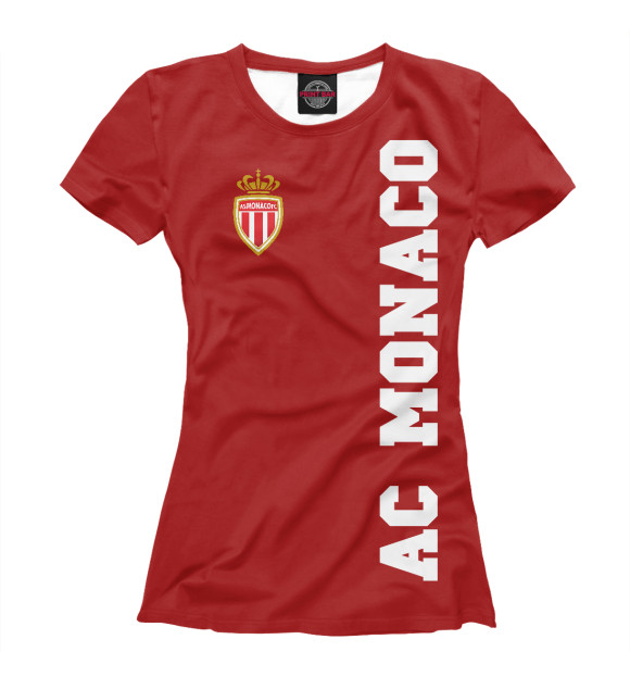 Женская футболка с изображением AC Monaco FC цвета Белый