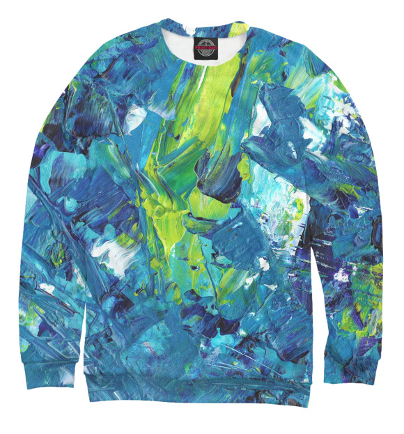 Свитшот для мальчиков с изображением Art Chaos цвета Белый