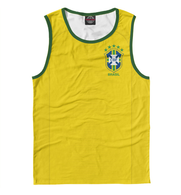 Майка для мальчика с изображением Форма Сборной Бразилии 2018 цвета Белый