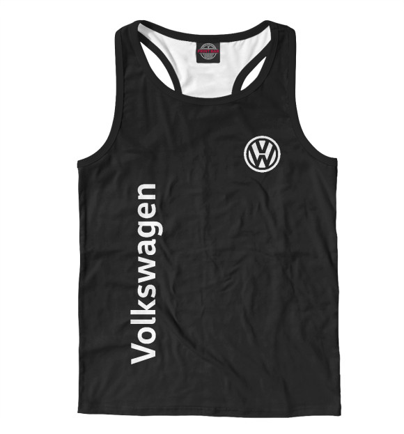 Мужская майка-борцовка с изображением Volkswagen цвета Белый