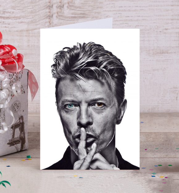 Открытка с изображением David Bowie цвета Белый