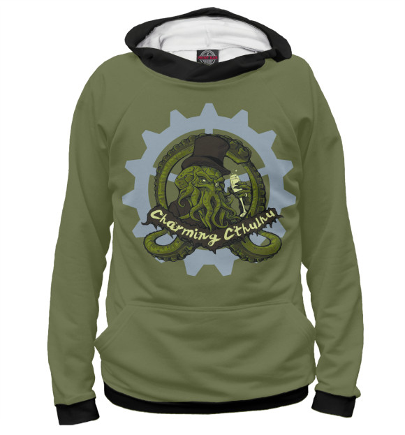 Женское худи с изображением charming cthulhu цвета Белый
