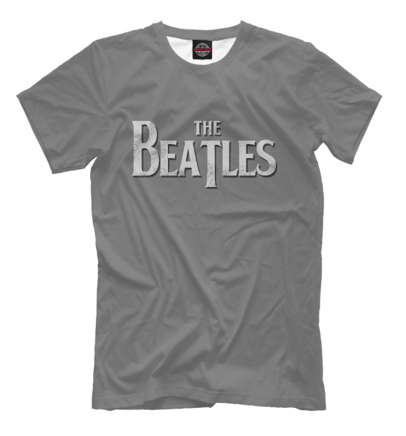 Мужская футболка с изображением The Beatles Gray цвета Белый