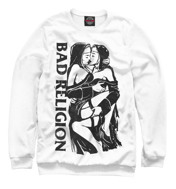 Свитшот для девочек с изображением Bad Religion цвета Белый