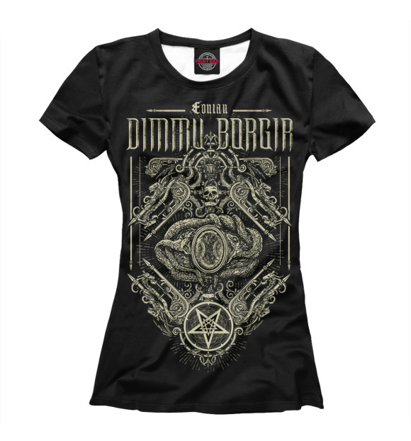 Женская футболка с изображением Dimmu Borgir цвета Белый
