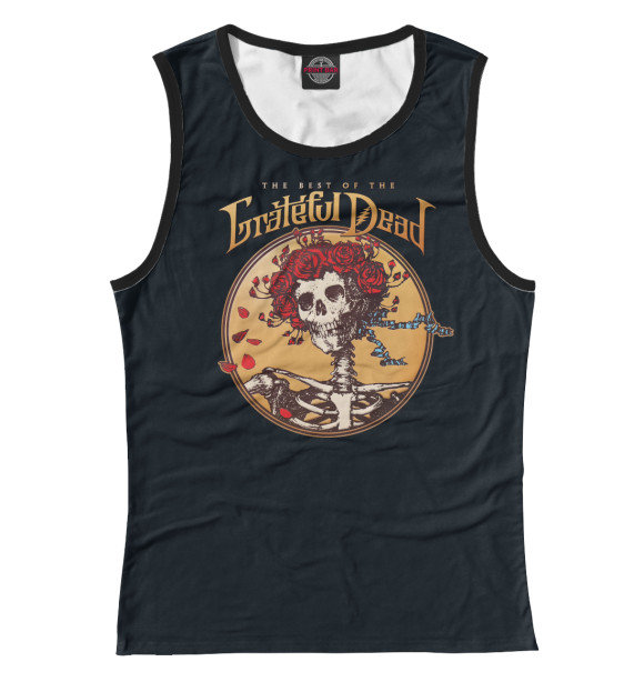 Женская майка с притом Grateful Dead цвета Белый Женская майка с изображением Grateful Dead цвета Белый