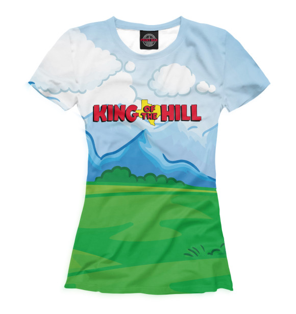 Футболка для девочек с изображением King of the Hill цвета Белый