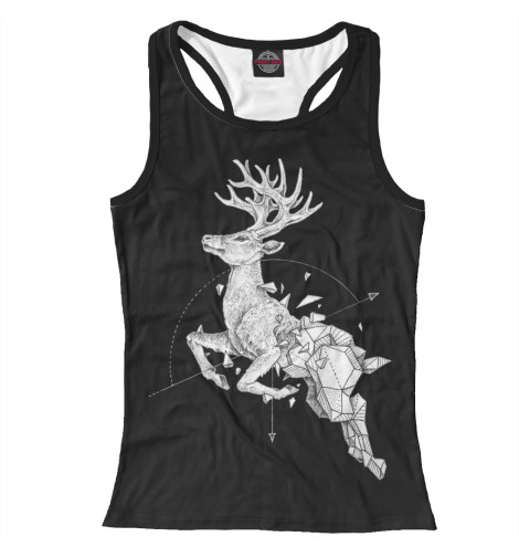 

Майки борцовки Print Bar, Белый, Geometric dark deer