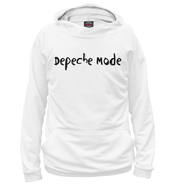 Мужское худи с изображением Depeche Mode цвета Белый