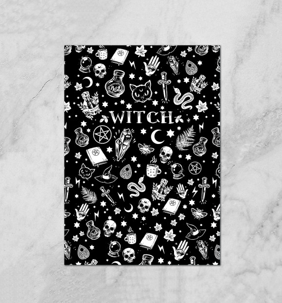 Плакат с изображением Witch цвета Белый