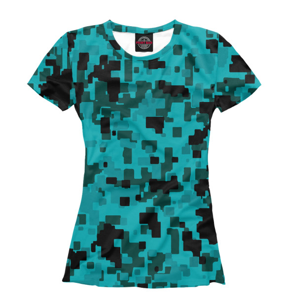 Футболка для девочек с изображением Camo Art цвета Белый