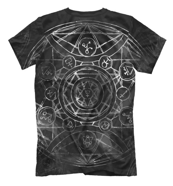 Мужская футболка с изображением Black alchemy цвета Белый