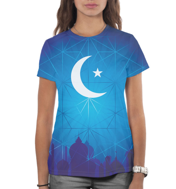 Женская футболка с изображением Ислам цвета Белый