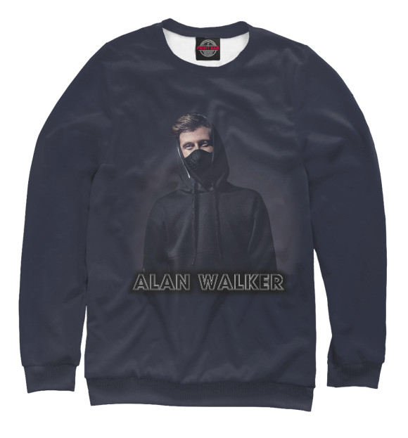 Свитшот для девочек с изображением Alan Walker цвета Белый