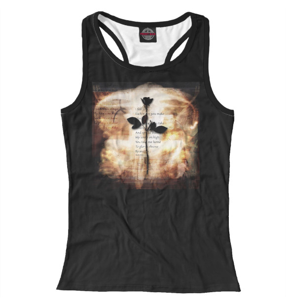 Женская майка-борцовка с изображением Depeche Mode цвета Белый