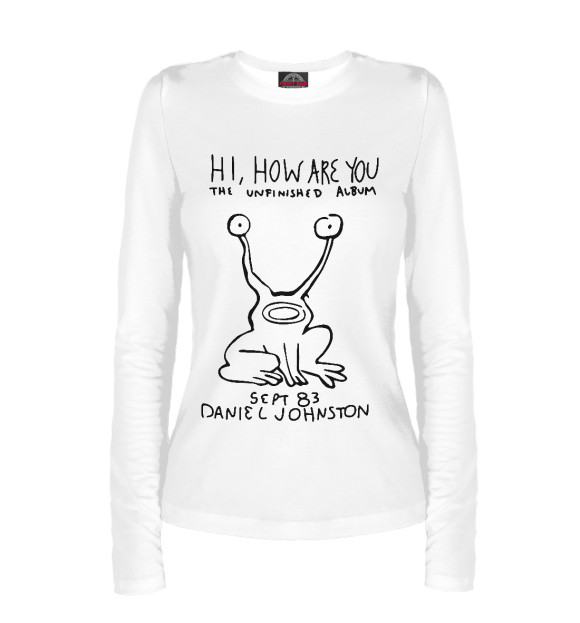 Женский лонгслив с изображением Nirvana цвета Белый