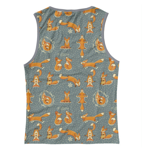 

Майки Print Bar, Белый, Снежные Лисы