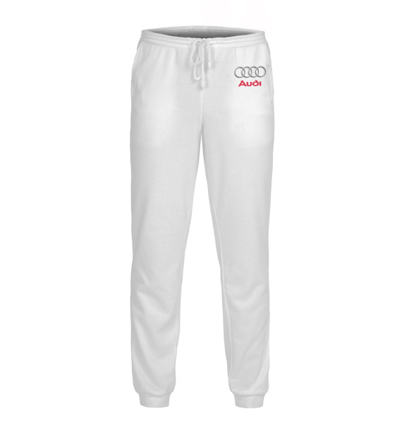 Мужские спортивные штаны с изображением Audi цвета Белый