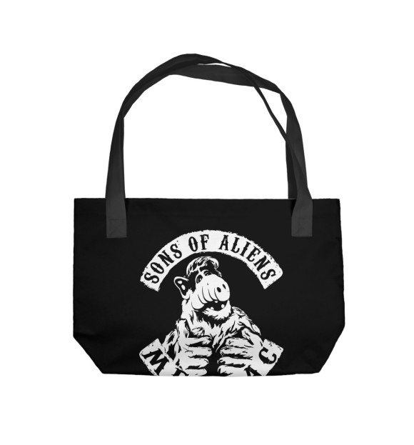 Пляжная сумка с изображением Sons of Aliens цвета 