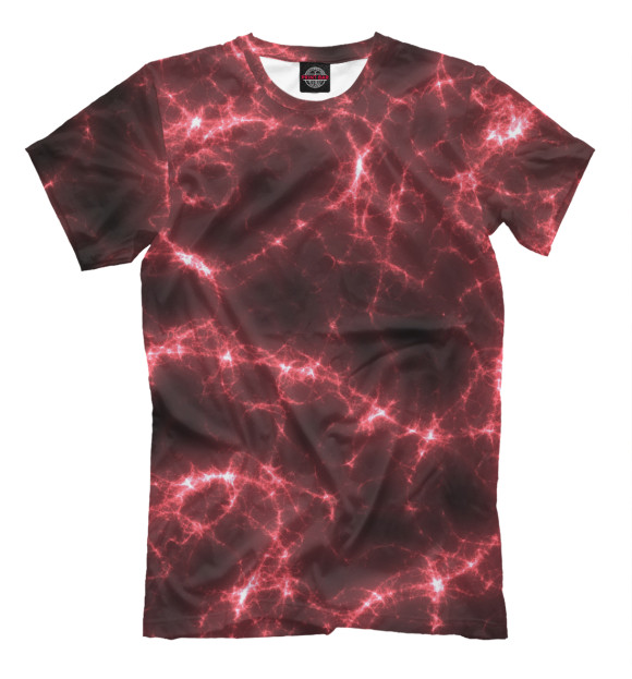Мужская футболка с изображением Молния цвета Темно-бордовый