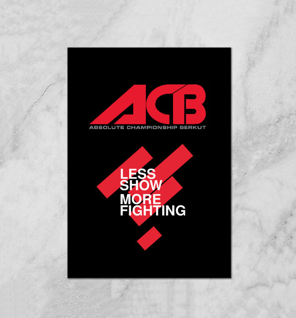 Плакат с изображением ACB цвета Белый