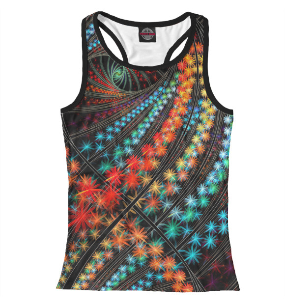 Женская майка-борцовка с изображением Psy цвета Белый