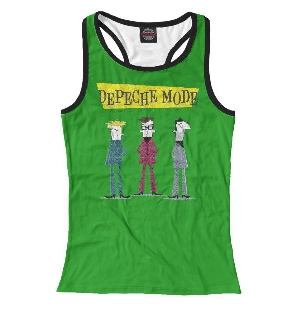 Женская майка-борцовка с изображением Depeche mode funky цвета Белый