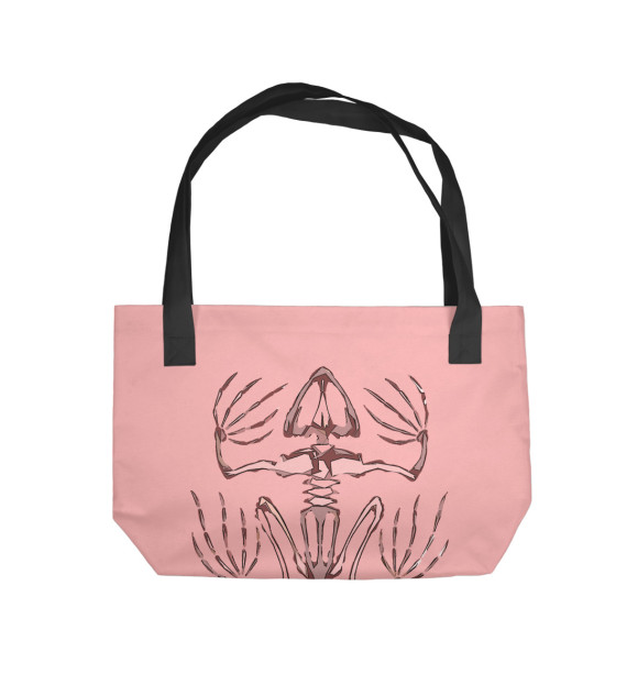 Пляжная сумка с изображением Pink Frog цвета 