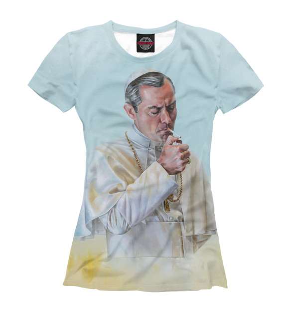 Женская футболка с изображением The Young Pope цвета Белый